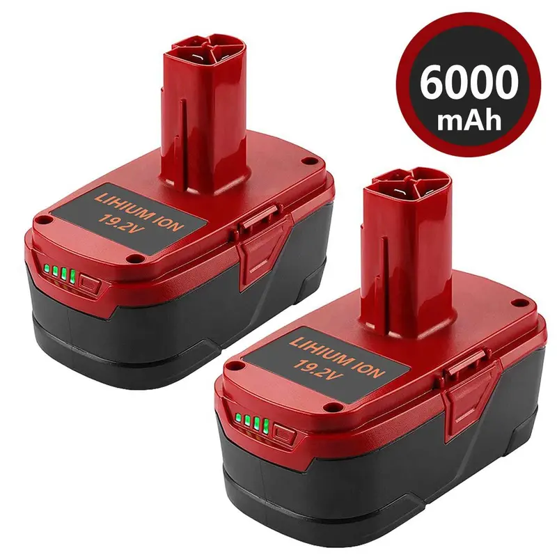 2-Pack 6.0 Ah 19.2V Lithium-Ion Replacement Batteries For Craftsman C3 & Diehard Cordless Tools 1