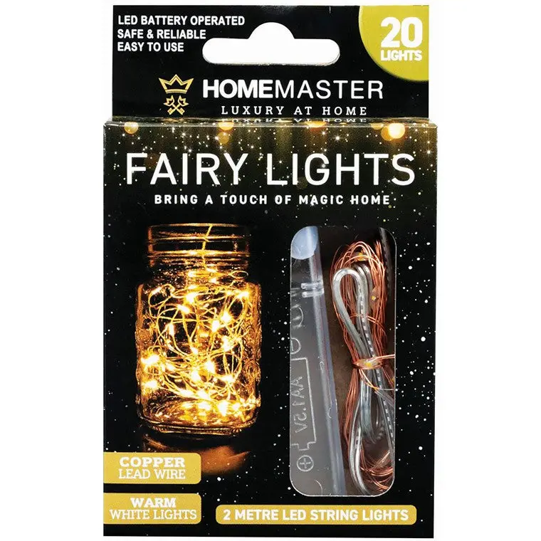 2M Copper-Wire Fairy Lights – 20 Warm White Leds, Indoor/Outdoor 1