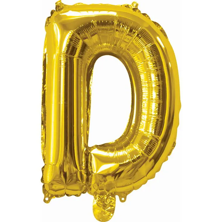 35Cm Gold Foil Alphabet Balloon – Letter D 1