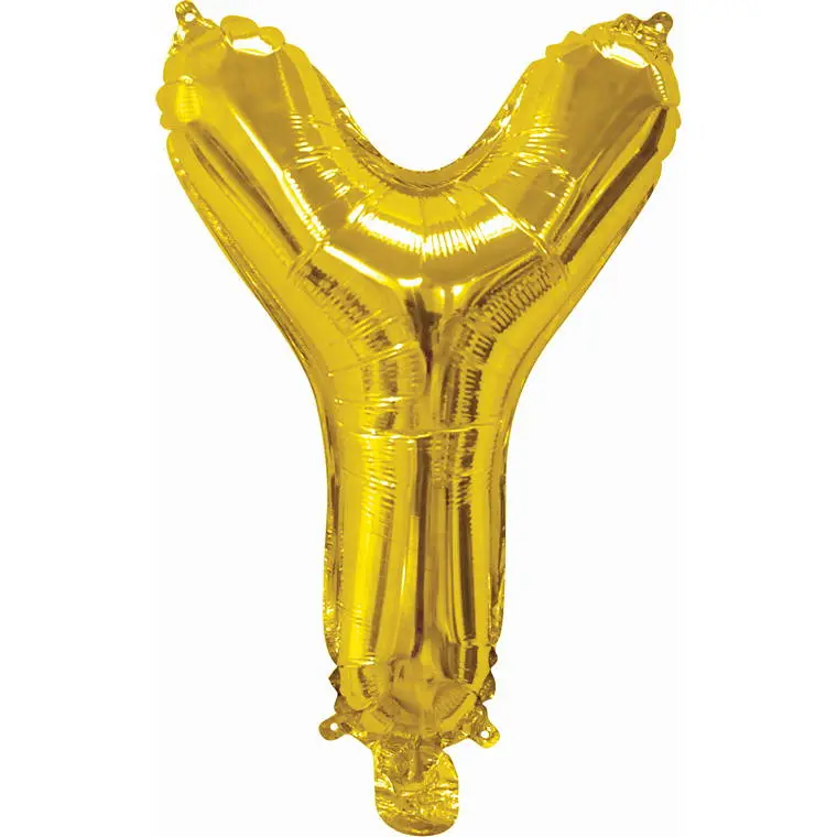 35Cm Gold Foil Alphabet Balloon – Letter Y 1