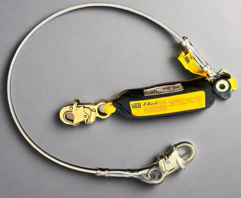 3M Dbi-Sala 1240706 6-Foot Shock-Absorbing Lanyard (Vinyl-Coated Cable) – New Surplus Fall Protection 1