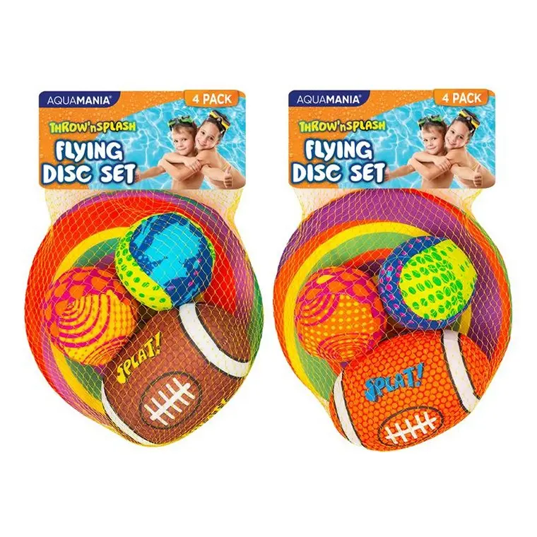 4-Piece Water Flying Disc Set For Outdoor Play 1