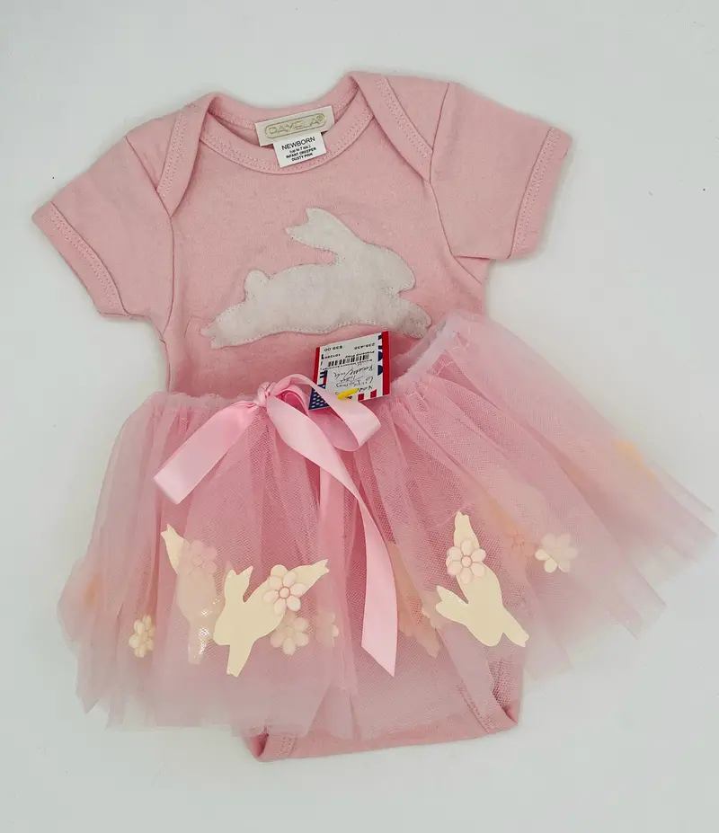 6-Inch Bunny Tutu Set – Includes Matching Onesie, Easter Outfit 1