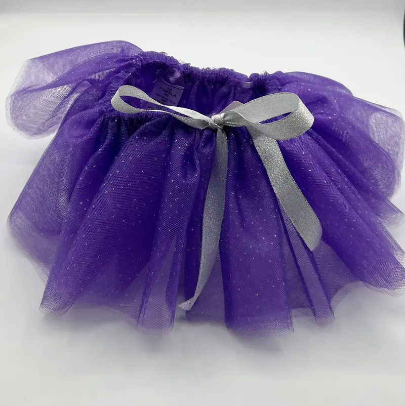6-Inch Purple Sparkle Tutu For Dolls Or Kids 1