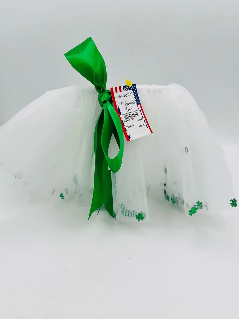 7-Inch Shamrock Jiggle Tutu – St. Patrick’S Day Themed Tutu 1