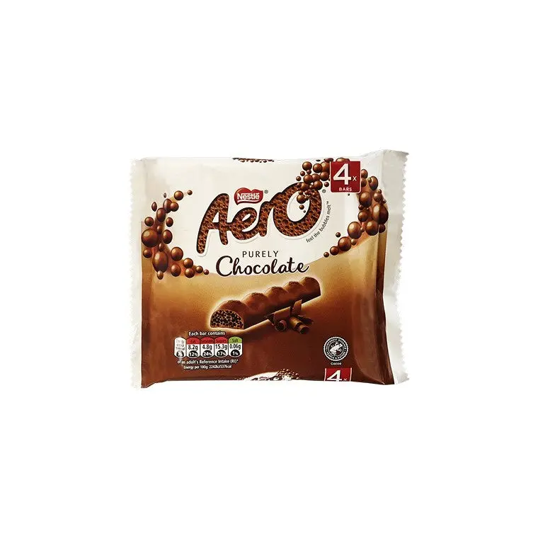 Aero Milk Chocolate Bubbly Bars – 4-Pack Light & Crispy Treats 1