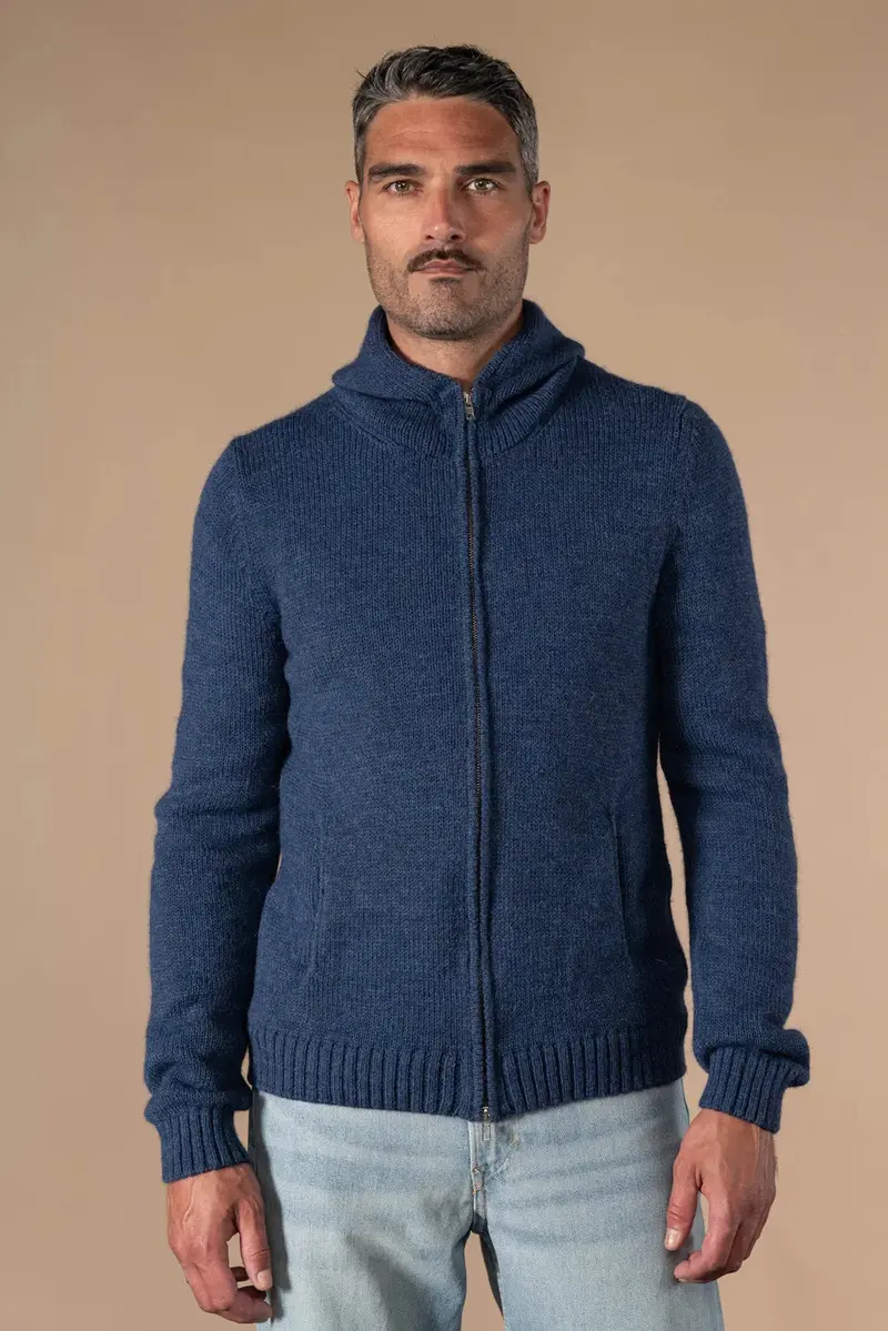 Anonym James V-Neck Cardigan In Blue 1