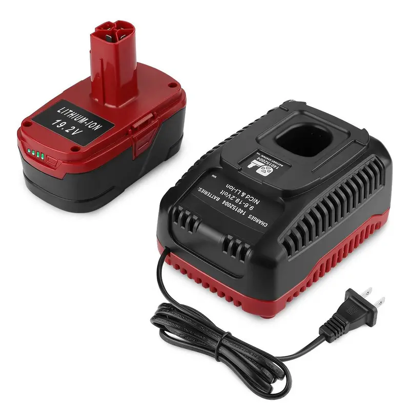 Antrobut 5.0Ah 19.2V Lithium-Ion Battery & Dual-Voltage Charger For Craftsman C3 And Ni-Cd Tools 1