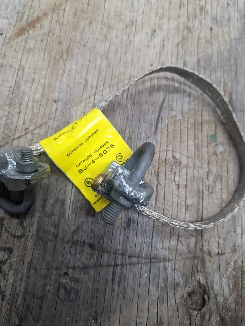 Appleton Bj-4-5075 Bonding Jumper – New Surplus Flexible Grounding Link 1
