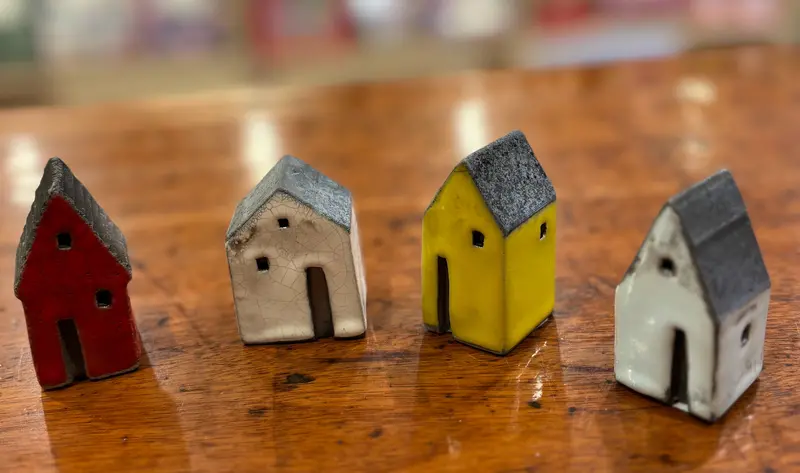 Assorted Medium-Scale Ceramic Miniature Houses 1