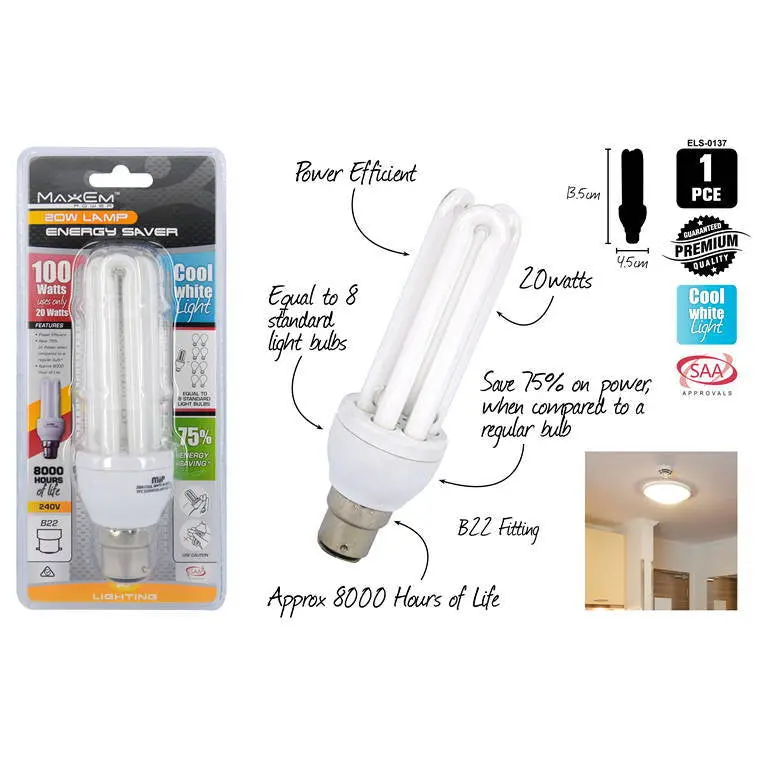 B22 Cool White Energy-Saving Led Bulb – 100W Equivalent, 20W 1