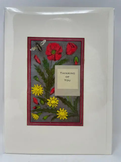 Bee And Blooming Flower 'Thinking Of You' Card 1
