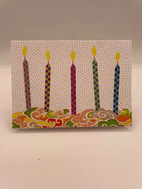 Birthday Candles Celebration Card – Hand-Drawn Illustration 1