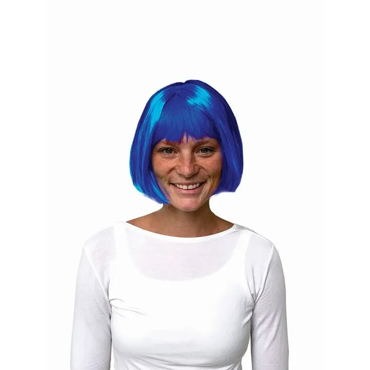 Blue Bob Wig – Synthetic Party Hairpiece 1