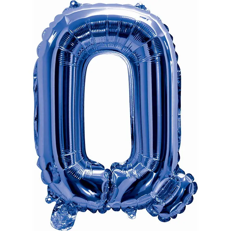 Blue Letter Q Foil Balloon – 35Cm Quirky Celebration Item 1