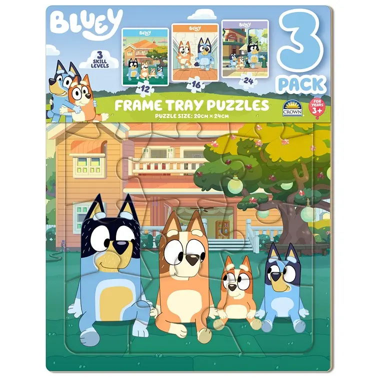 Bluey Frame-Based Tray Puzzle Collection – 3-Pack 1