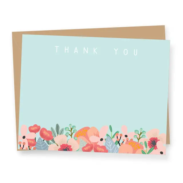 Botanical Floral Thank-You Boxed Cards 1