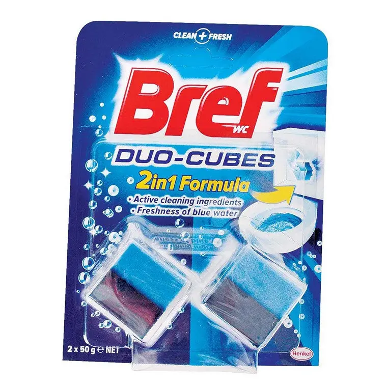 Bref Duo Cubes Freshness Formula – Blue Water Scent, 2-Pack (50G Each) 1