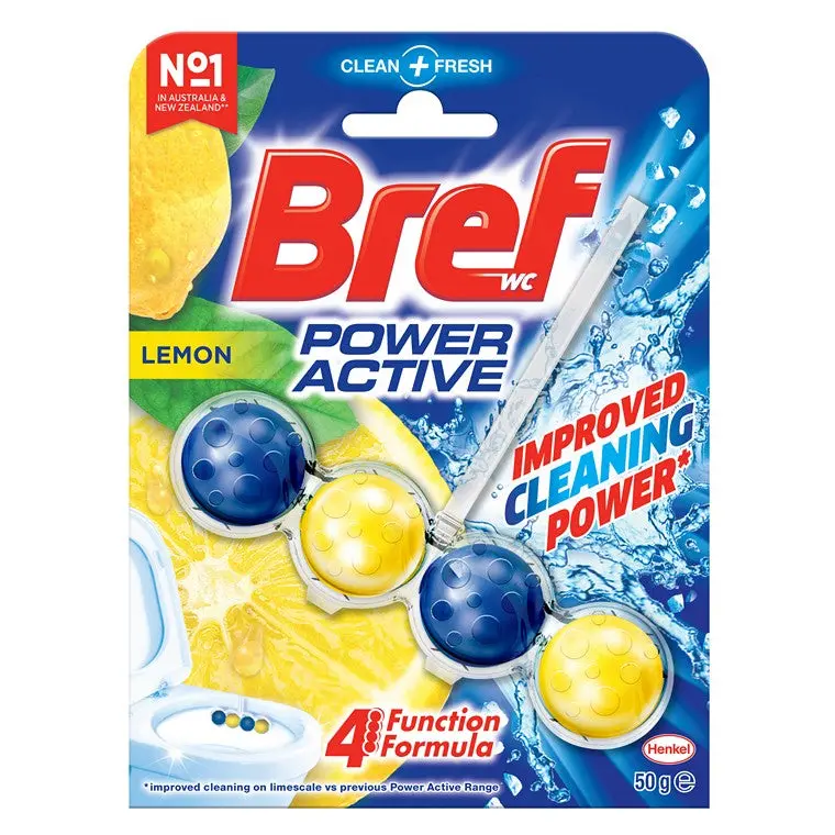 Bref Power Active Toilet Cleaner – Juicy Lemon Scent, 50G 1