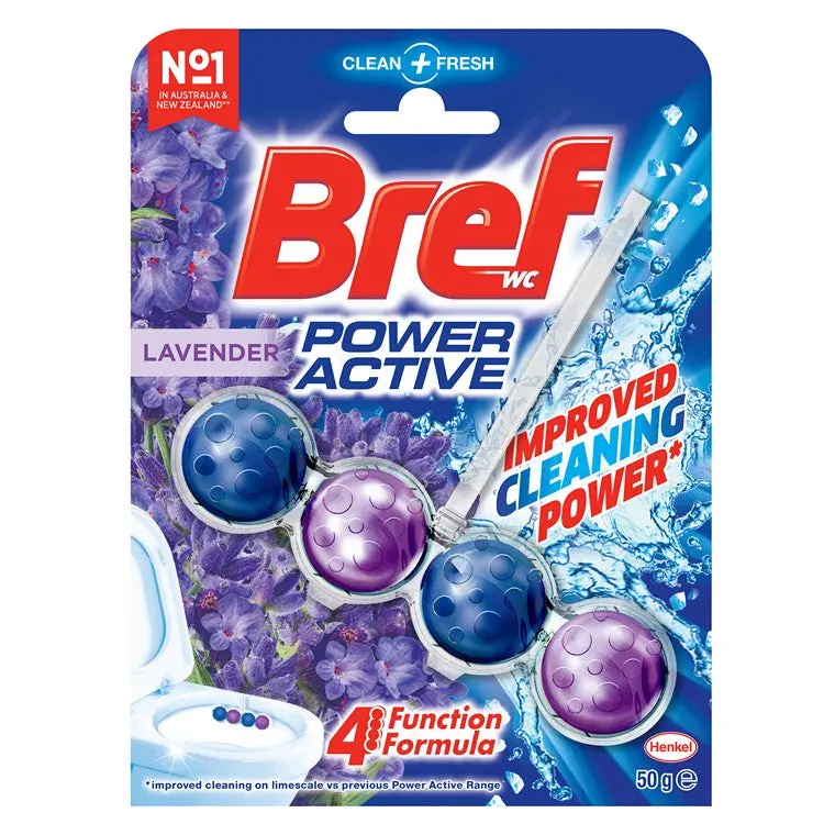Bref Power Active Toilet Cleaner – Lavender Field Scent, 50G 1