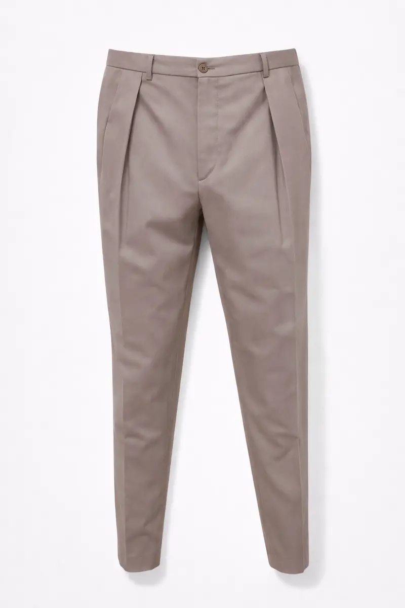 Briglia Pleated Flat-Front Chino Pant – Warm Tan 1