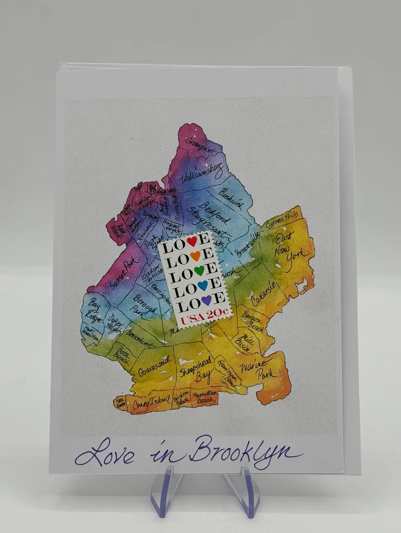 Brooklyn-Inspired Love Stamp Valentine’S Day Card 1