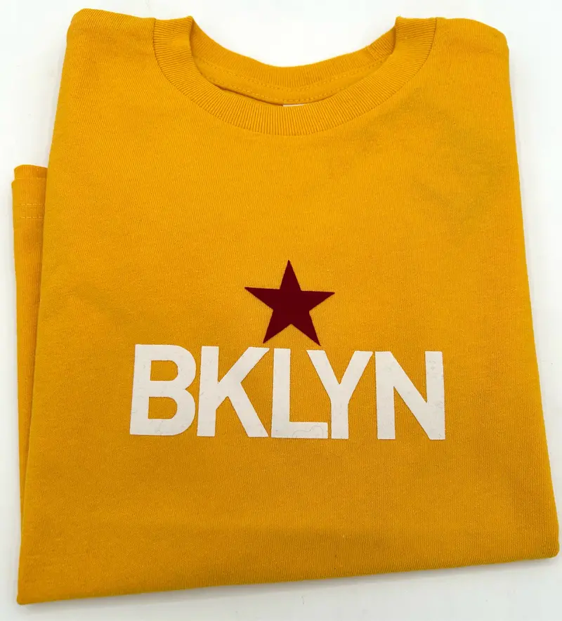 Brooklyn Star Youth T-Shirt – Canary Yellow, Size 4 Years 1