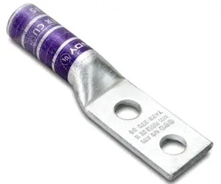 Burndy Ya44-2N Dual-Hole Copper Compression Lug – New Surplus 1