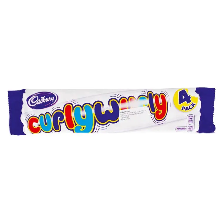 Cadbury Curly Wurly Chewy Caramel Chocolate Bars – 4 Pack 1