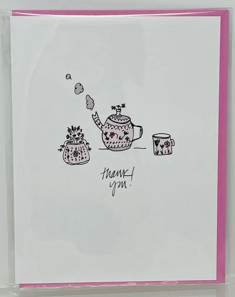 Charming Tea Time 'Thank You' Card 1