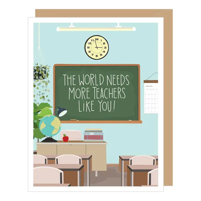 Classroom Blackboard–Style Graduation Card 1