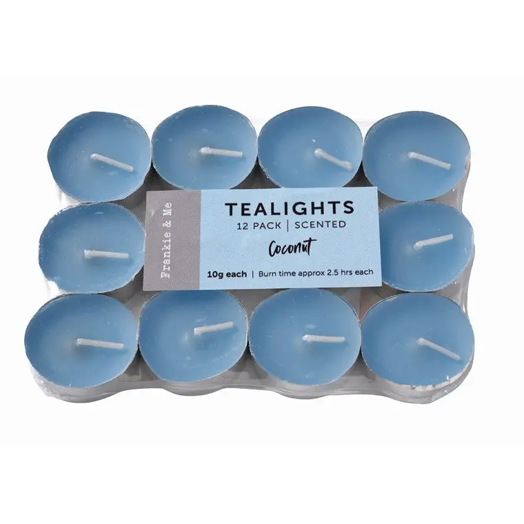 Coconut-Scented Tealight Candles – 12-Pack For Ambient Lighting 1
