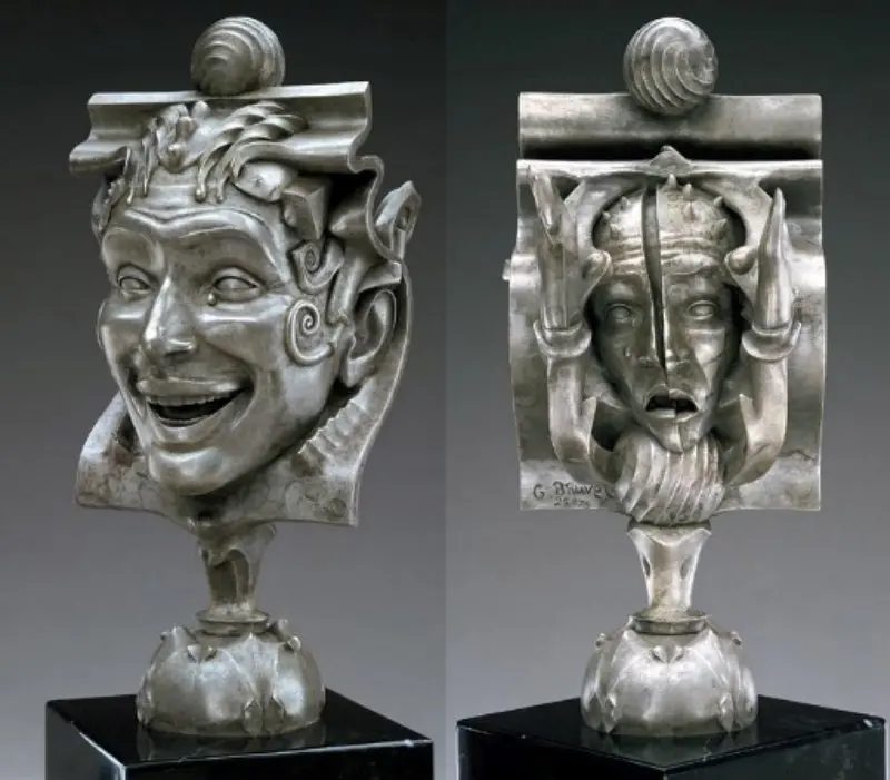 Comedy & Tragedy – Dual-Themed Figurative Sculpture 1