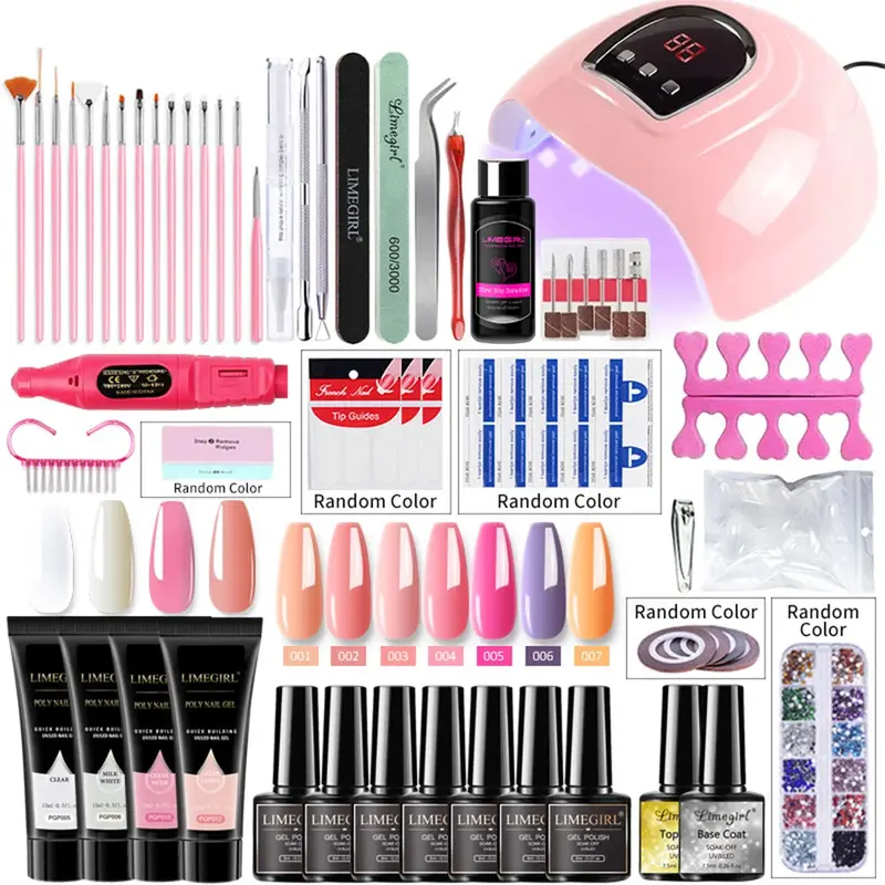 Complete Gel Nail Polish Kit With Led Lamp And Accessories 1