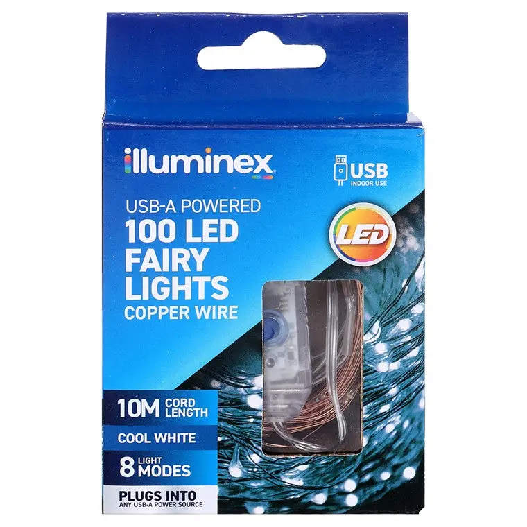 Cool White 100-Led Fairy Lights – Non-Usb, Battery Or Adapter Operated 1