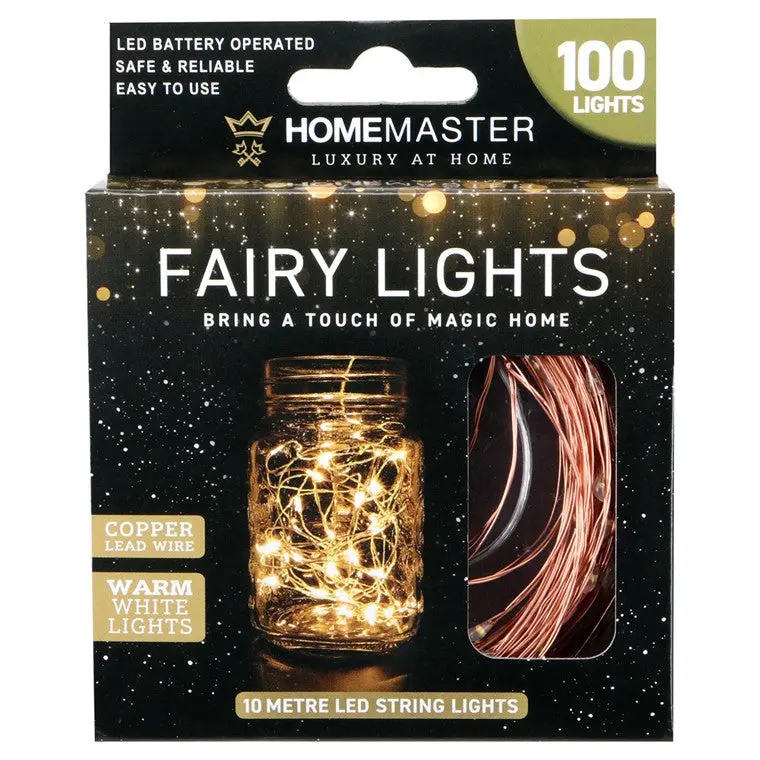 Copper-Wire Fairy Lights – Warm White, 10M Length 1