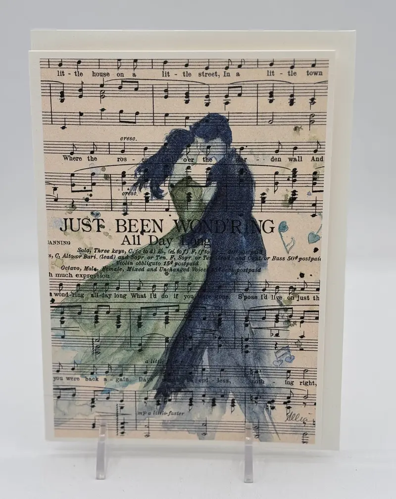 Dancing Couple Wedding Card – Romantic Silhouette Artwork 1