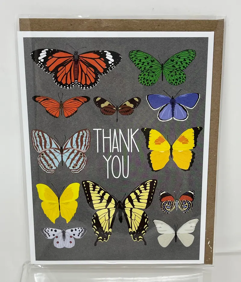 Delicate Butterfly Motif Thank You Card – Elegant Design 1