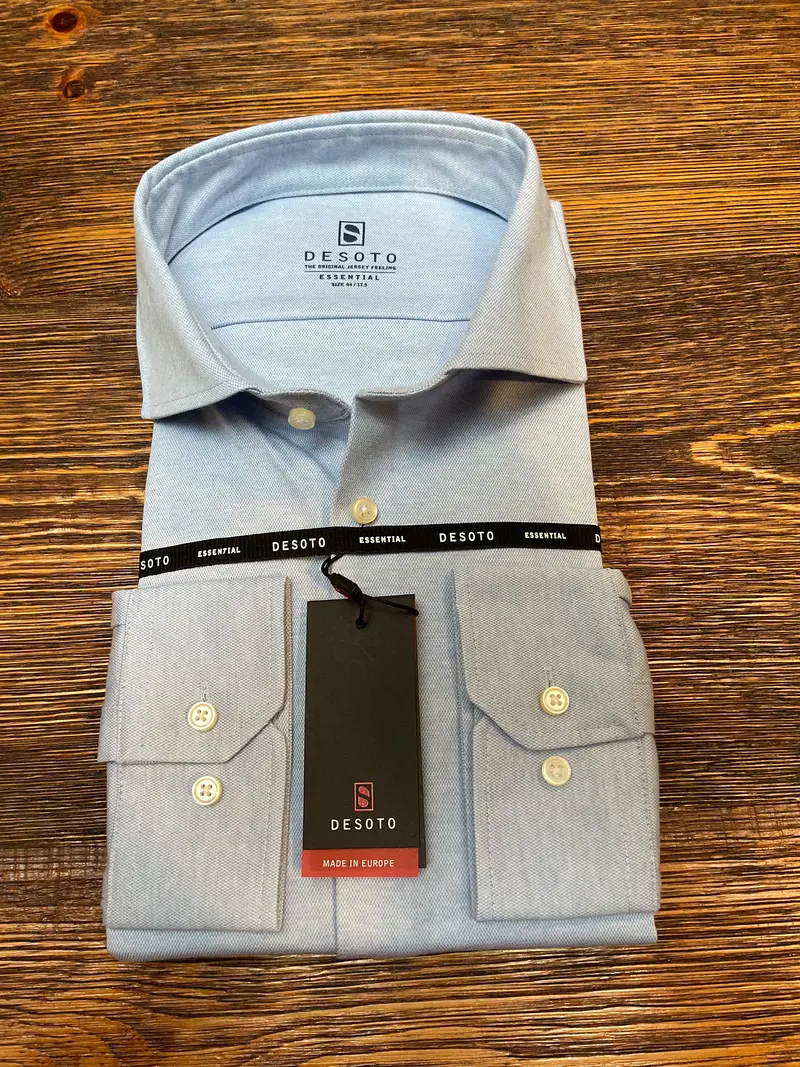 Desoto Soft Pique Blue Shirt 1