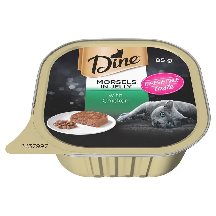 Dine Wet Cat Food – Chicken Morsels In Jelly, 85G 1