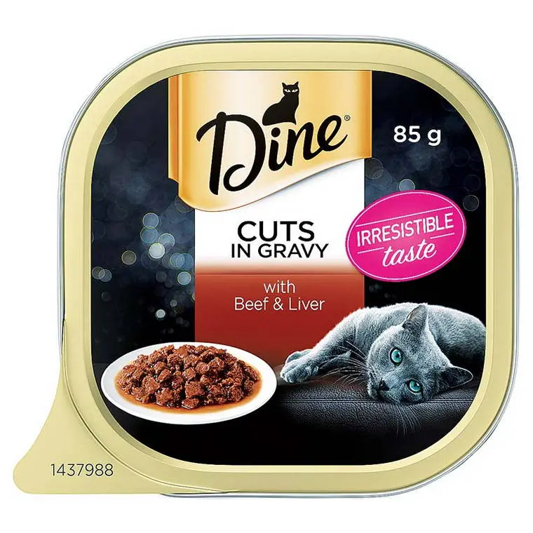 Dine Wet Dog Food – Beef & Liver In Rich Gravy, 85G 1
