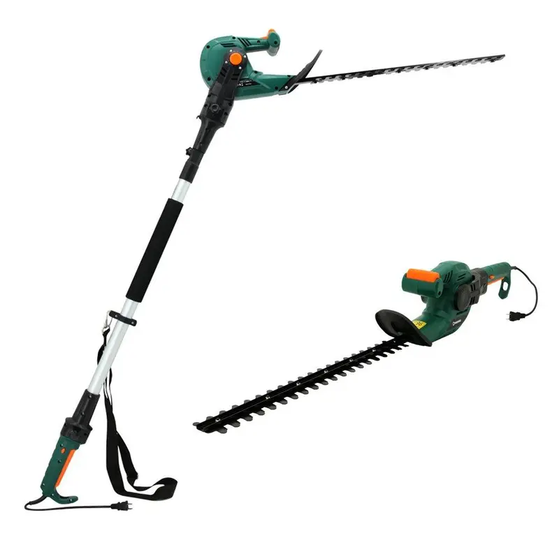 Doeworks 20-Inch Pole Hedge Trimmer – 5-Amp Corded, Multi-Angle Cutting With Rotating Handle 1