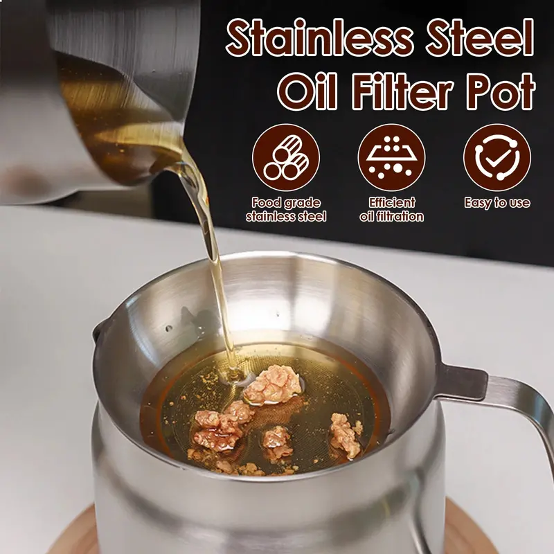 Dual-Function Oil Strainer Pot – Straining & Cooking Combo Cookware 1