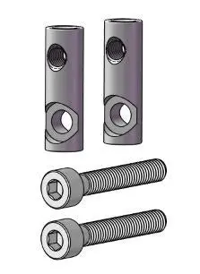 E117 Bi-Hole Collar Barrel With Mounting Screws (201191) 1