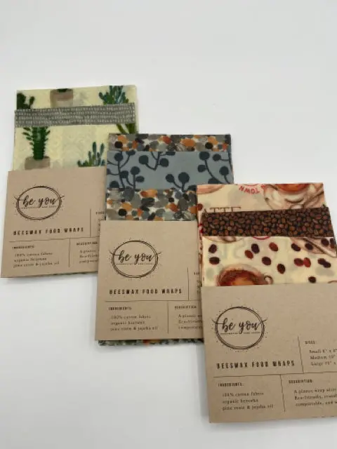 Eco-Friendly Beeswax Food Wrap Set (3-Pack) 1