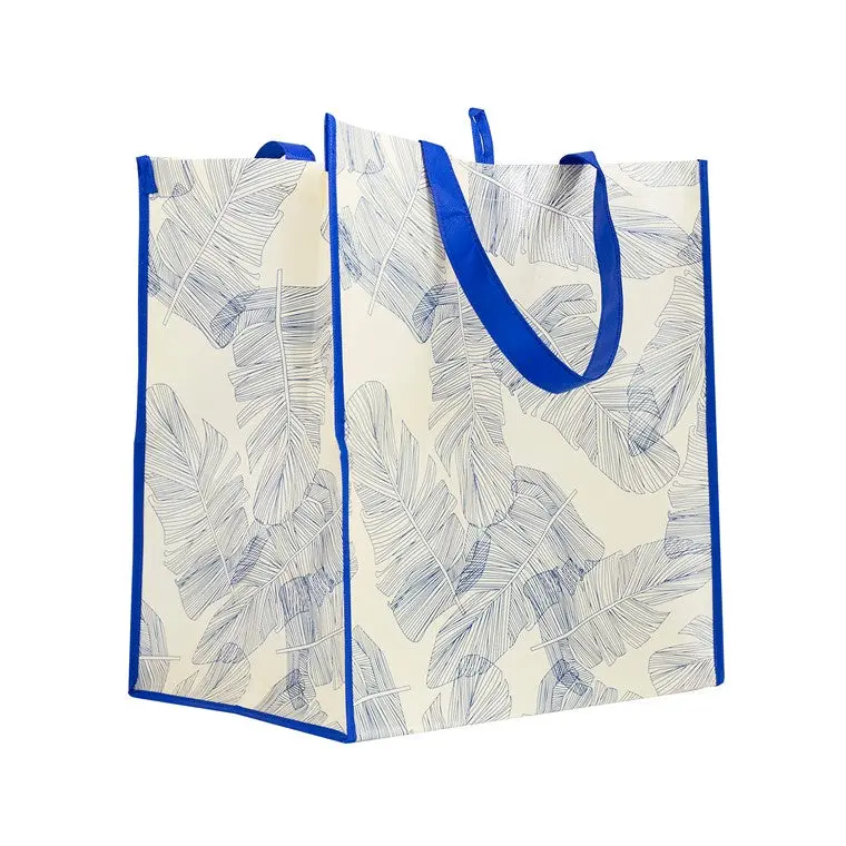 Eco-Friendly Leaf-Print Shopping Tote – 43 × 38 × 28 Cm 1