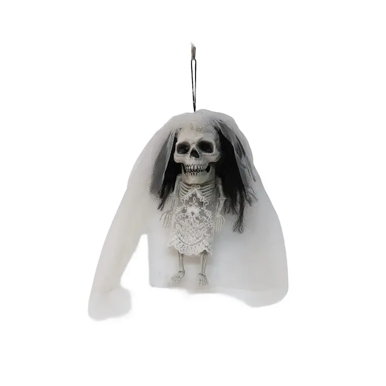 Eerie Hanging Skeleton Bride Ornament 1
