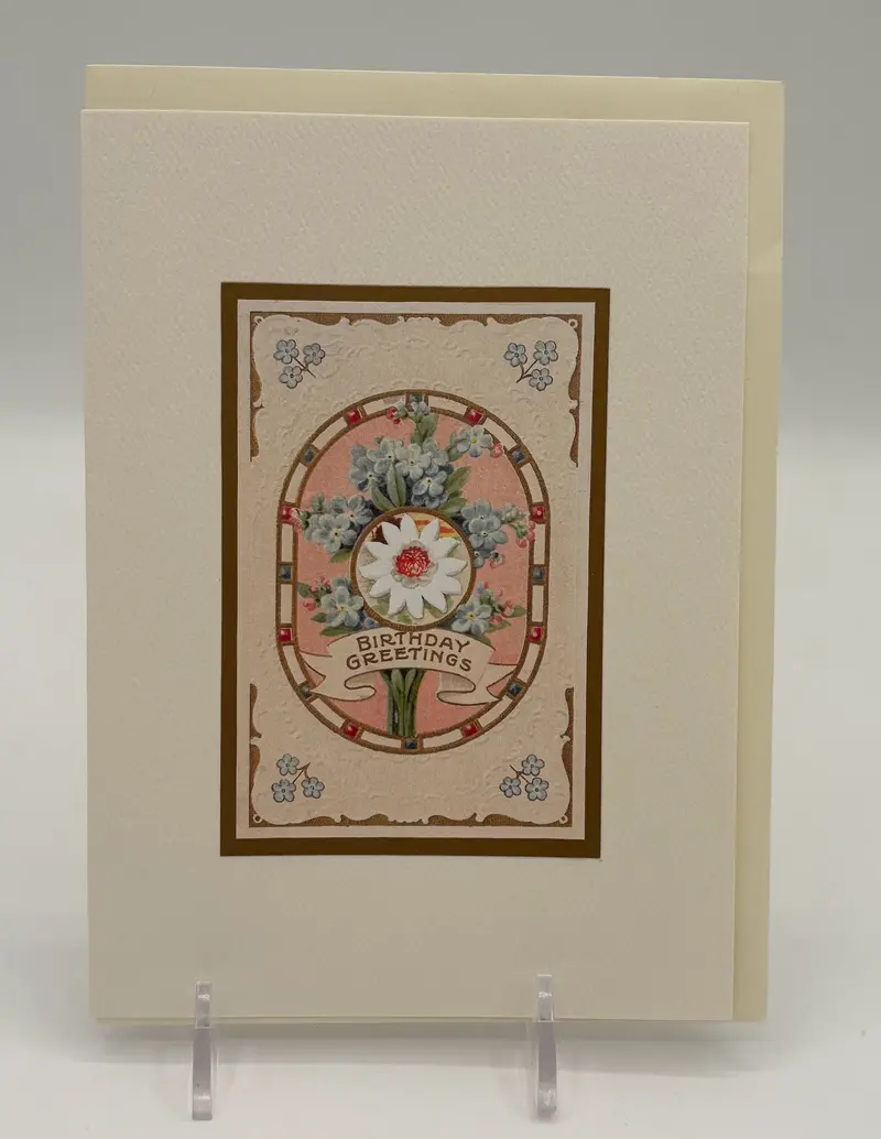 Elegant Edwardian-Style Birthday Card 1