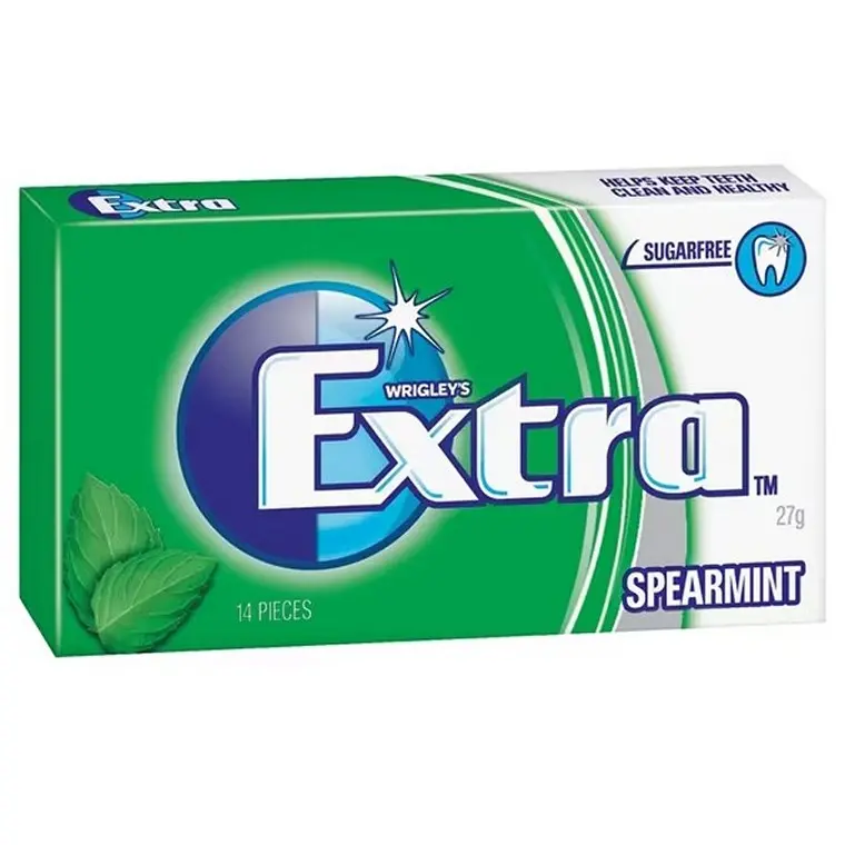 Extra Spearmint Sugar-Free Chewing Gum – 27G Single-Pack Minty Freshness 1