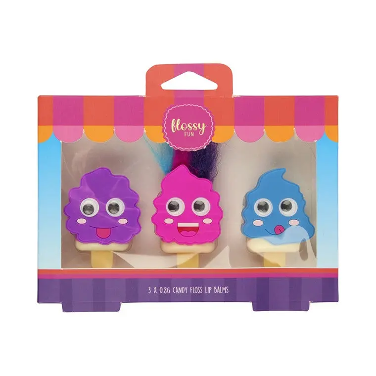 Flossy Fun Lip Pop Lip Balm Set – 3-Count Moisturizing & Tinted Trio 1